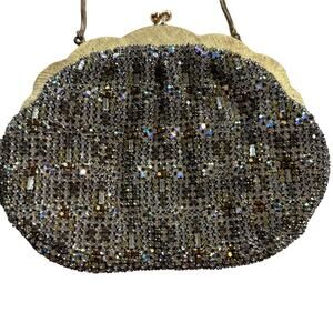 L'Etoile by Pam Vintage Evening Bag Rhinestone Purse Austrian Crystals 50's rare